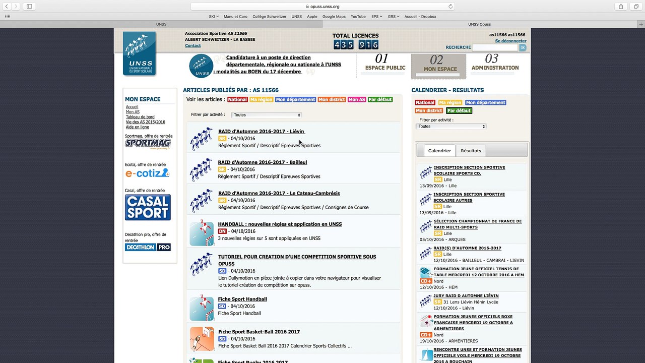 Tutoriel Vidéo Certifications Jeunes Officiels UNSS Departement Du Nord