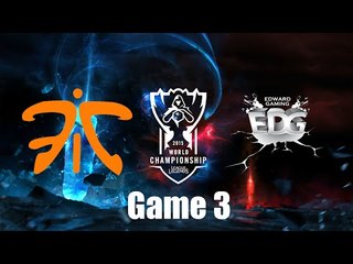 《LOL》2015 世界大賽 - 八強賽 Day 2 (粵語) FNC vs EDG Game 3