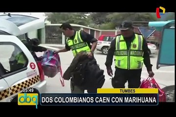 Tumbes: intervienen a colombianos que trasladaban marihuana