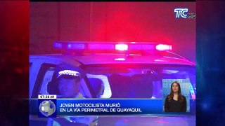 Joven motociclista murió en la vía perimetral de Guayaquil