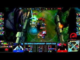 【賽事精華】20151001 S5世界賽小組賽 C9 vs ahq精華