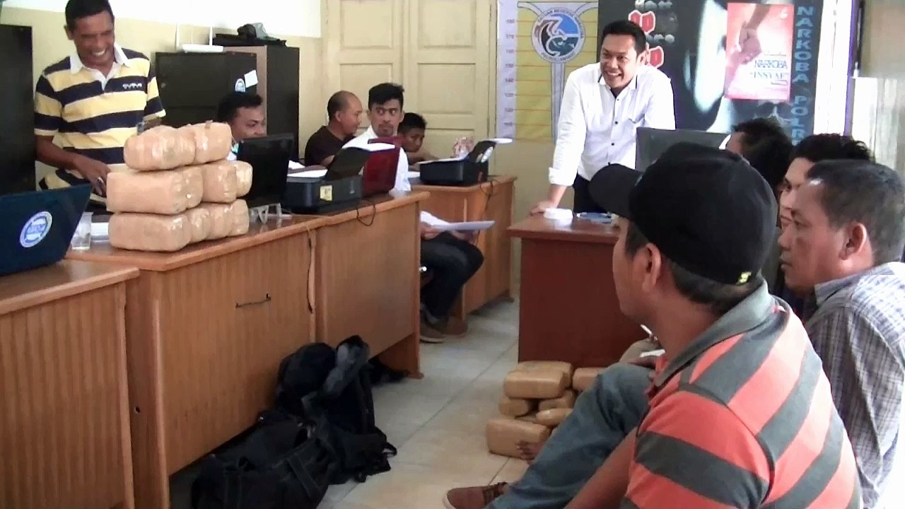 LANGKAT - PETUGAS AMANKAN KURIR GANJA 30 KG