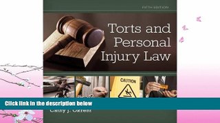 FAVORITE BOOK  Torts and Personal Injury Law