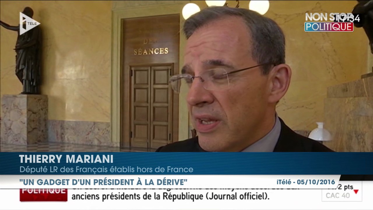 Thierry Mariani ironise sur la réduction des privilèges des anciens présidents