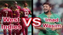 Imad Wasim VS West Indies 2016 [ West Indies Fight Against Imad Wasim ]