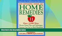 Big Deals  The Doctors Book of Home Remedies II: Over 1,200 New Doctor-Tested Tips and Techniques