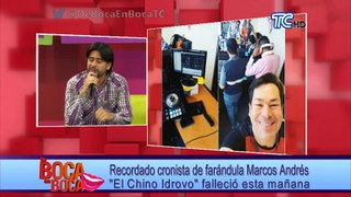 Cronistas de farandulas recuerdan anécdotas de Marcos Andrés “El Chino” Idrovo