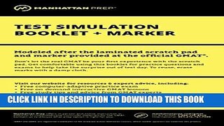 Collection Book Manhattan GMAT Test Simulation Booklet w/ Marker