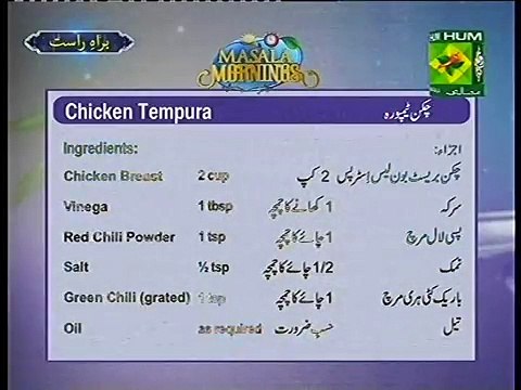 Chicken Tempura Recipe by Chef Shireen Anwar Masala TV