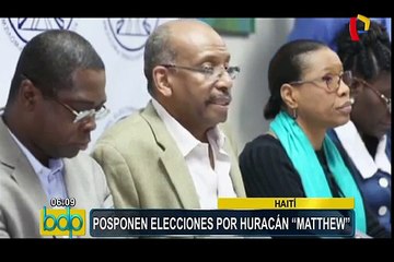 Haití: posponen elecciones por huracán Matthew