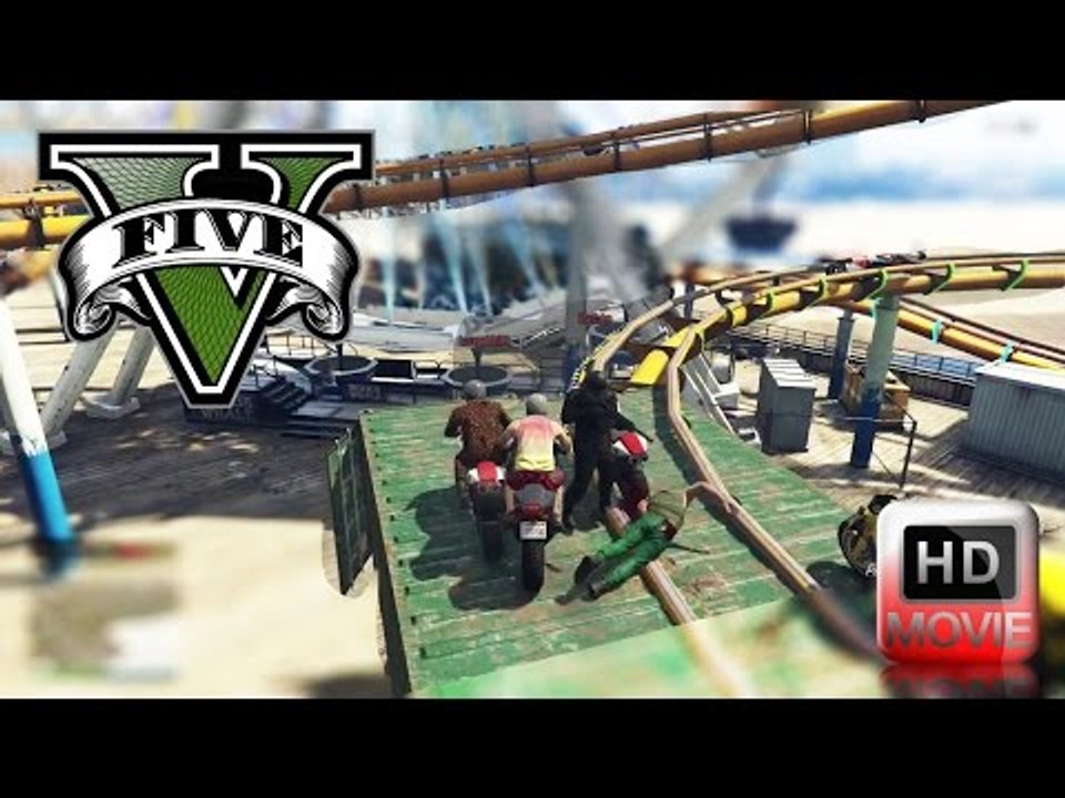 Epic Roller Coaster Ride On Bikes Cum Deathmatch ( GTA 5 Funny Montage )