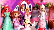 Minnie Mouse SLEEPOVER Slumber Party with Princess Anna & Elsa Disney Frozen El Reino del Hielo