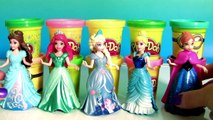Play Doh Mermaid Ariel Magiclip with Mermaids Sisters Anna Elsa Cinderella Magic Clip Disney Frozen