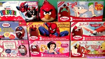25 Surprise Eggs new Angry Birds KINDER Phineas and Ferb Thomas Disney Planes Spiderman Ovetti