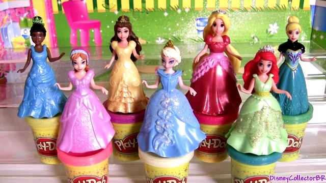 Play Doh Sparkle MagiClip Fairytale Fashion Tiana Cinderella playdough Glitter Magic Clip Elsa Anna
