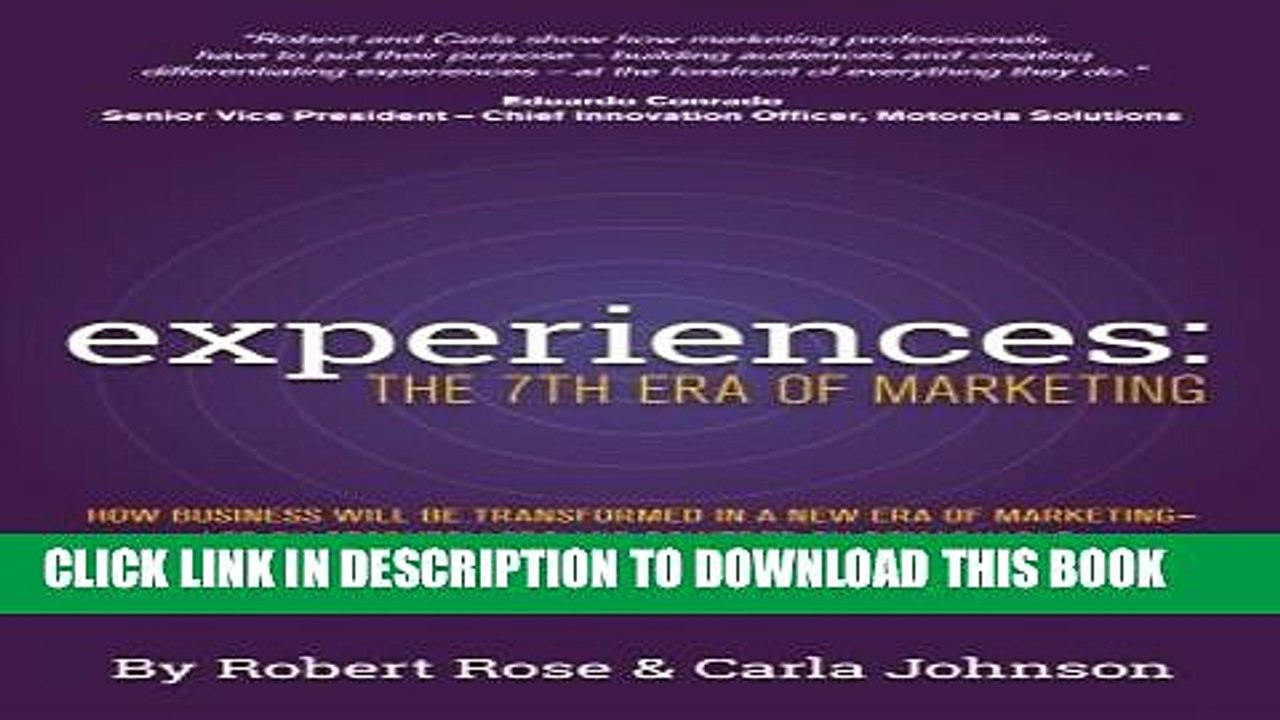 [PDF] Experiences: The 7th Era of Marketing Popular Collection