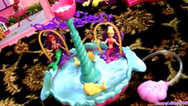 Ariels Floating Fountain Color Changers with Disney Frozen Anna Elsa - Play Doh Peppa Mermaid