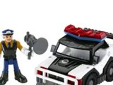 Imaginext Héroes Rescate Sargento Siren y Coche de Policía Juguete Para Niños