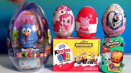 Ovetti Sorpresa Galinha Pintadinha, Shopkins Minions Kinder Peppa Pig, MyLittlePony Disney Collector