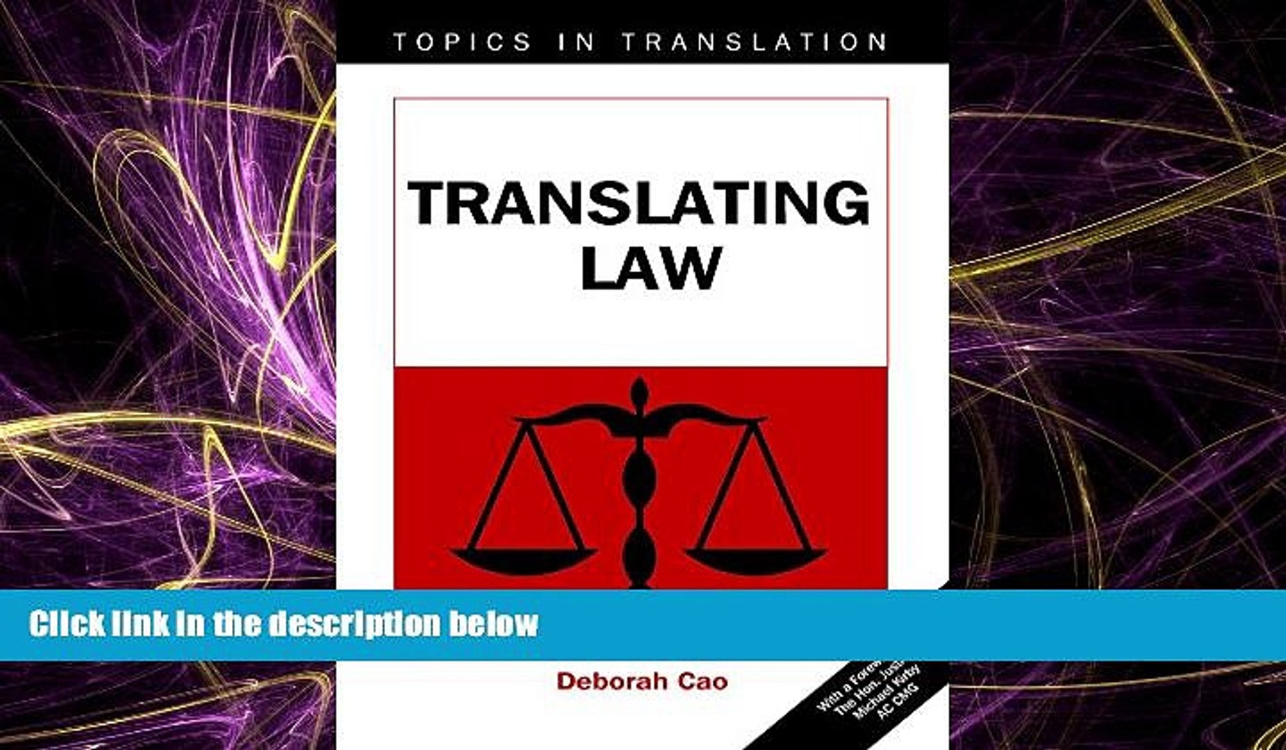 ⁣FULL ONLINE  Translating Law (Topics in Translation)