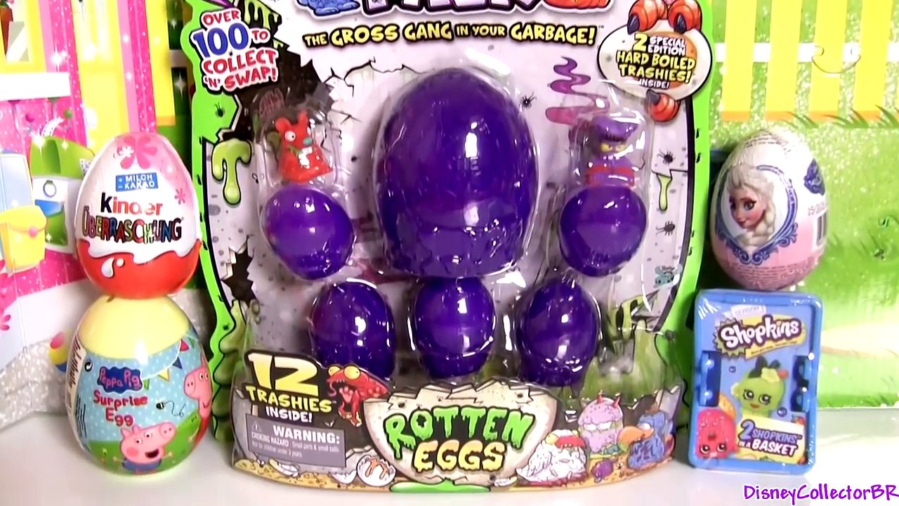 Trash-Pack Eggs Shopkins Surprise Basket Peppa-Pig Kinder Surprise Disney-Frozen Elsa toys