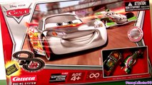 Cars2 Silver Racer Slot Cars Racing Track Silver Lightning McQueen vs. Francesco Bernoulli Pixar