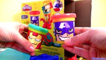 Play Doh Can Heads Captain America Iron Man Marvel Superheroes Capitão América & Homem de Ferro