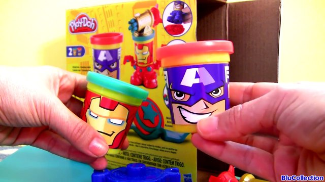 Play Doh Can Heads Captain America Iron Man Marvel Superheroes Capitão América & Homem de Ferro
