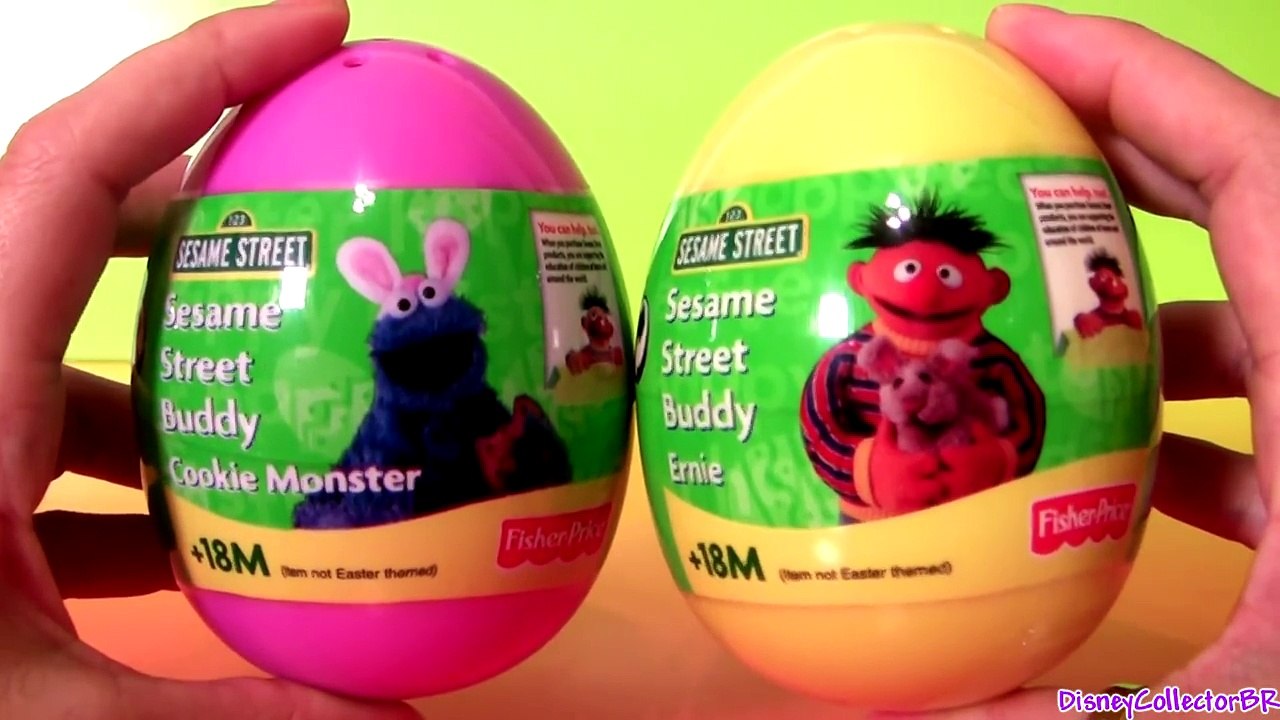 Surprise Eggs Cookie Monster Sesame Street ERNIE Easter Egg Sorpresa Huevos Holiday Edition