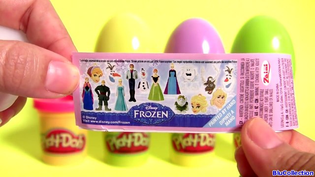 Learn Colors with Play Doh Surprise Eggs From Disney Frozen Princess Anna Elsa using Play Dough