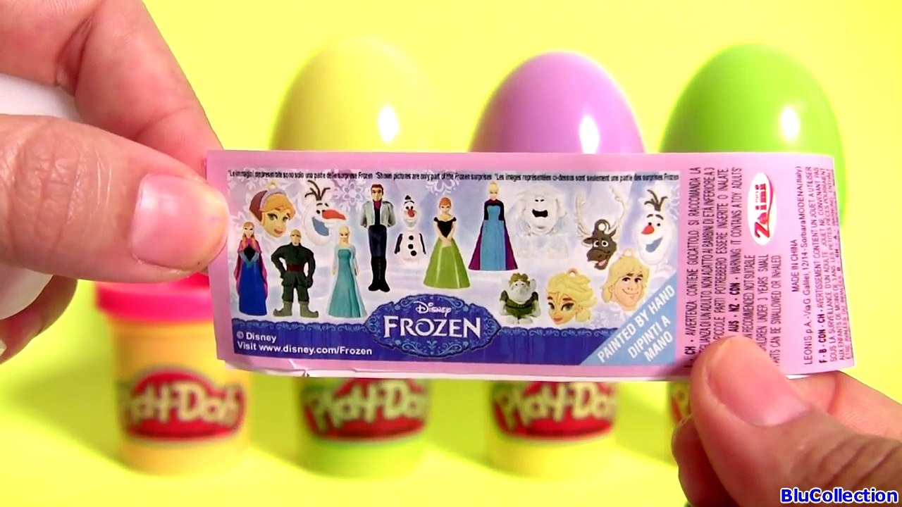 Learn Colors with Play Doh Surprise Eggs From D...