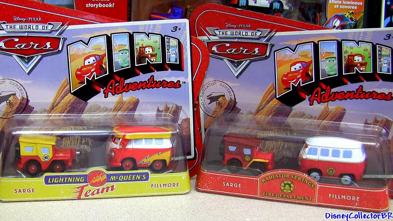 Orange Fillmore Team Mcqueen Sarge and Fillmore Radiator Springs Mini Adventures Cars Disney Pixar