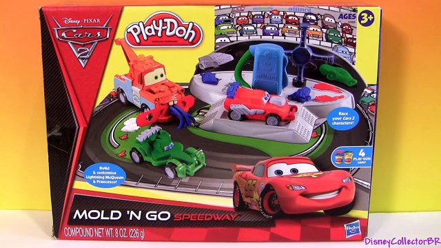 Play-Doh Cars 2 Mold and Go Speedway Playset Disney Pixar Epic Review Mold Build Car-Toys play doh