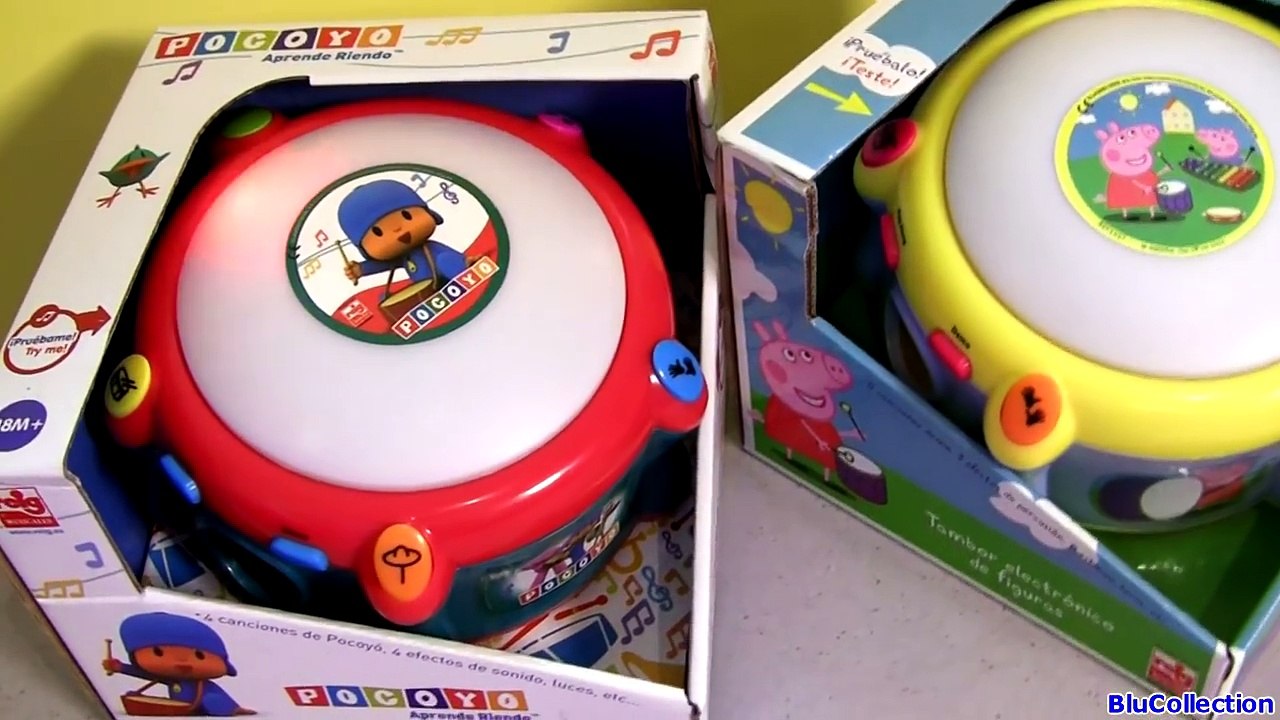 POCOYO & PEPPA PIG Drum Music Toys - Banda Musical Set de juguete para niños y niñas