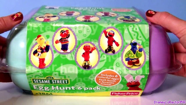 Sesame Street Surprise Eggs Cookie Monster Elmo Big Bird Egg Hunt Fisher-Price Sorpresa Huevos