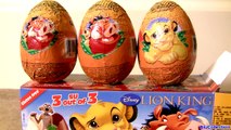 The Lion King Huevos Sorpresa same as Kinder Surprise Eggs with Mufasa y Scar Disney El Rey León