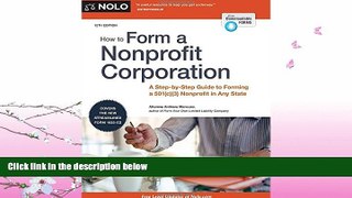 FAVORITE BOOK  How to Form a Nonprofit Corporation (National Edition): A Step-by-Step Guide to