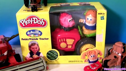 Descargar video: Play-Doh Cars Tractor Tippin Play Doh Fuzzy Friends Tractor Frank Dohville Disney Pixar Dough