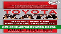 [PDF] Toyota Kata: Managing People for Improvement, Adaptiveness and Superior Results Popular Online
