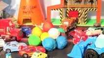 Play Doh Pixar Cars 10 Surprise Eggs with Lightning McQueen, Mater, Mack, and Sally, with Play Doh E