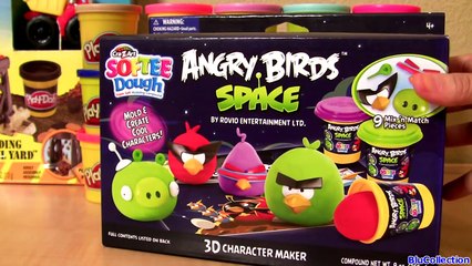 Video herunterladen: Play Doh Angry Birds Space Softee Dough 3D Character Maker Playset Bad Piggies Red Bird Toy Review