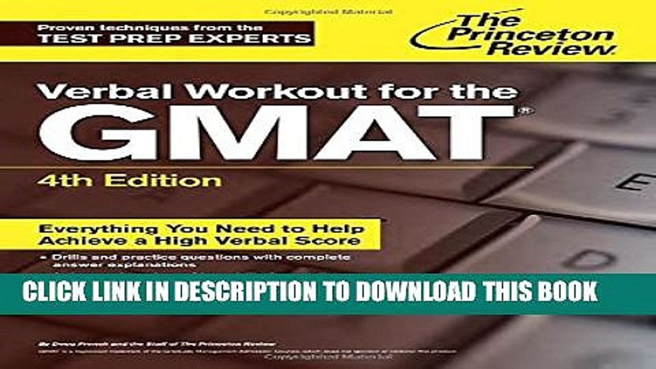 [PDF] Verbal Workout for the GMAT, 4th Edition (Graduate School Test Preparation) Full Online