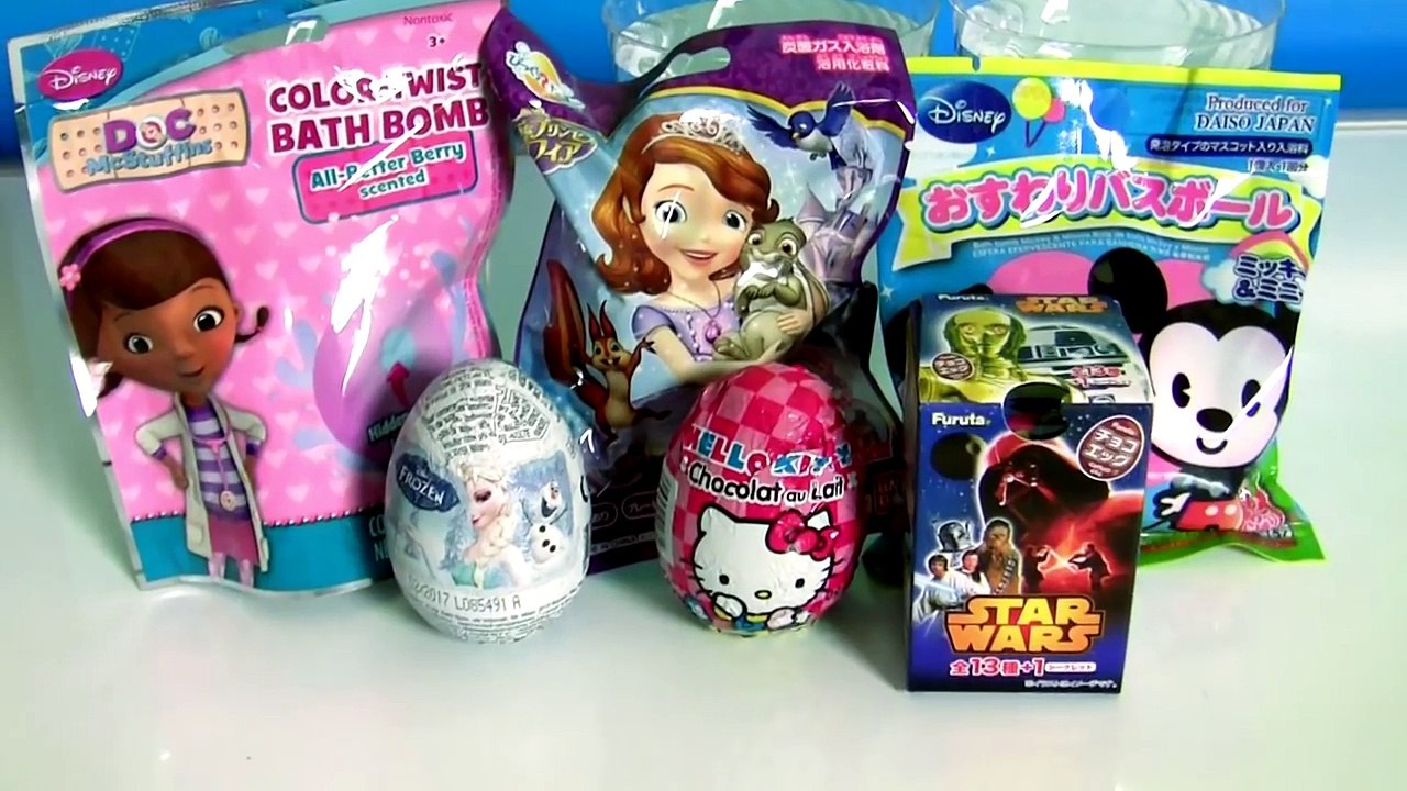 Mickey Minnie Bath Bomb Surprise | Princess Sofia the First Bath Bomb Surprises ディズニーミッキーマウスバスボール