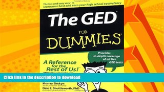 READ BOOK  The GED For Dummies (For Dummies (Lifestyles Paperback)) FULL ONLINE