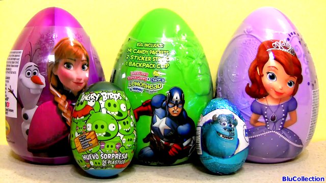 GIANT EASTER Eggs SURPRISE Captain America Sofia Monsters PeppaPig Nickelodeon Disney Princess DC