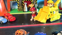 Paw Patrol Rubble and Marshall with Pixar Cars and New Diggin Rigs Unboxing in Radiator Springs