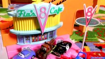 Tomica Cars Flos V8 Cafe Track Highway Pursuit Radiator Springs TakaraTomy Racetrack Disney Pixar