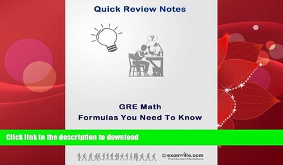 FAVORITE BOOK  General GRE: Math Formulas You Need (Quick Review Notes)  PDF ONLINE