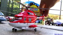 Disney Planes Fire & Rescue Muir Train, Mayday Firetruck, Blade Ranger Pixar Cars Dinoco Helicopter