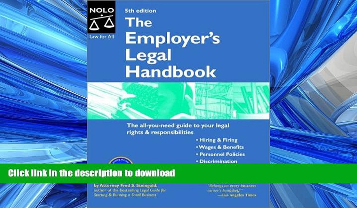 FAVORIT BOOK The Employer s Legal Handbook, Fifth Edition READ EBOOK